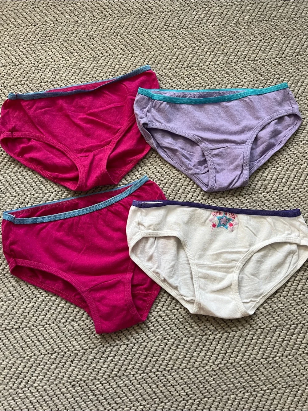 Girls' Cotton Bikini Undies (4-Pack)